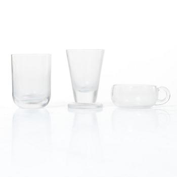 Vicke Lindstrand, servisdelar, 26st, glas, "Iced", Orrefors.