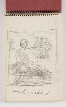 Lotte Laserstein, 10 små skissblock med teckningar.