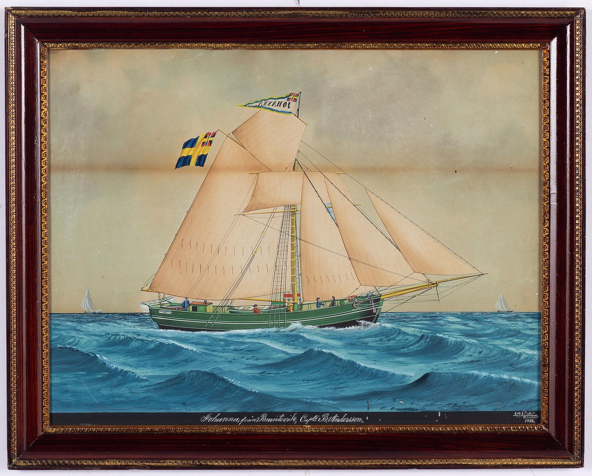 Lars Petter Sjöström, Jakten "Johanna" från Brantevik.