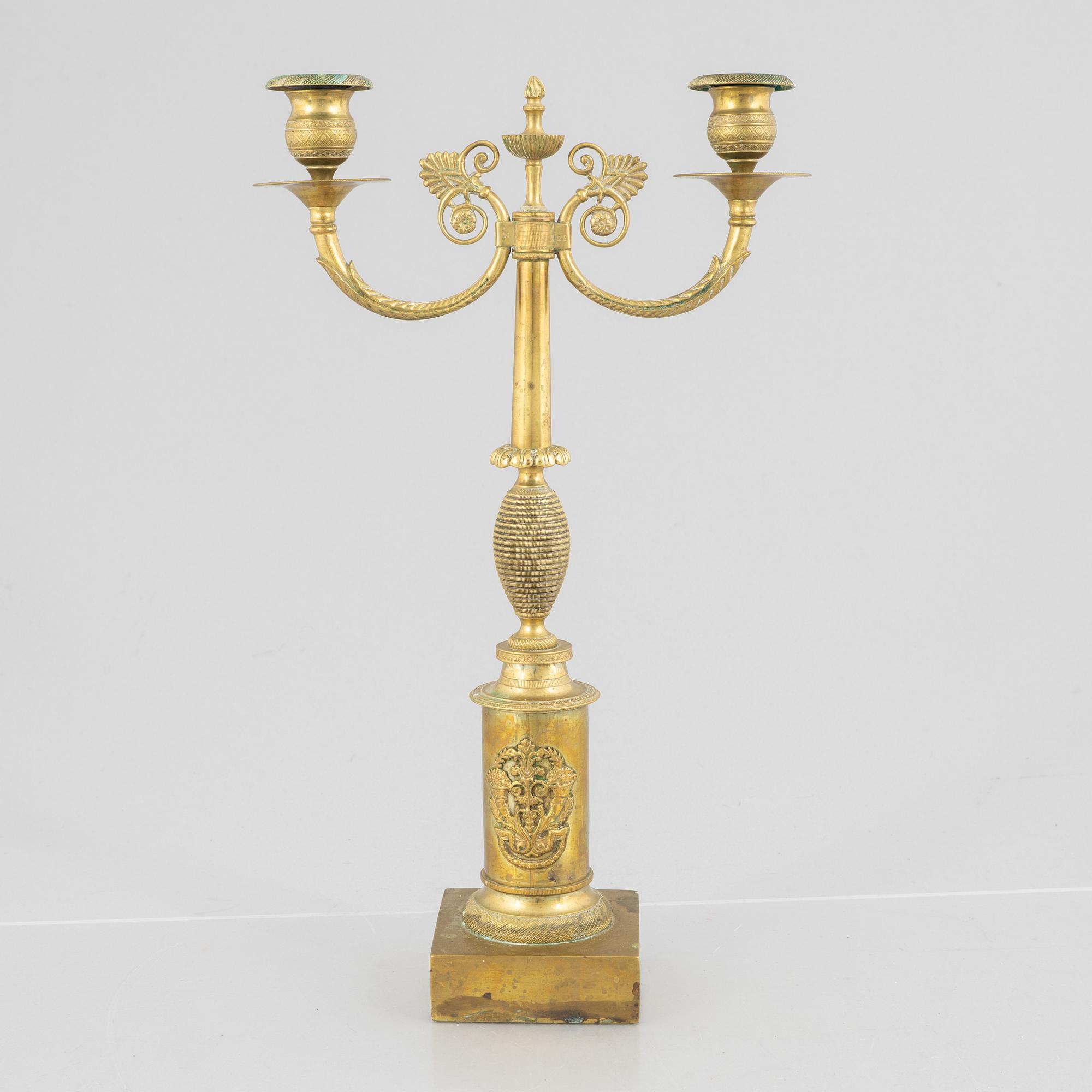 An Empire candelabra, first half of the 19th century.