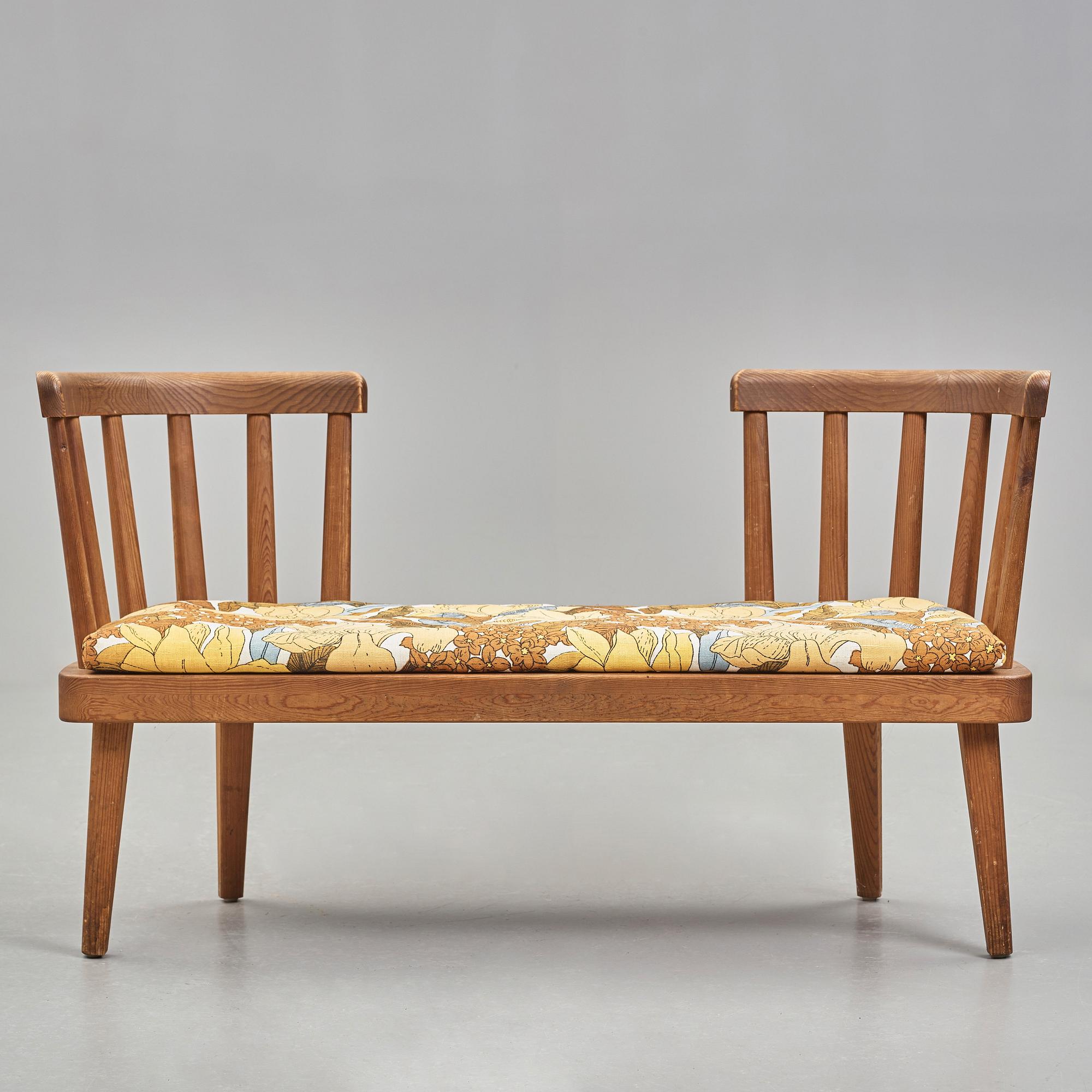 Axel Einar Hjorth, a stained pine sofa, "Utö", Nordiska Kompaniet, Sweden 1930's.