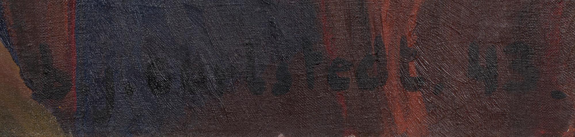 BIRGER CARLSTEDT, öljy kankaalle, sign. ja päiv.-43.