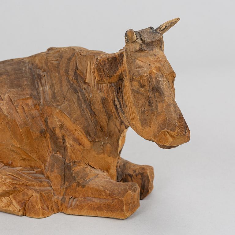 Axel Petersson Döderhultarn, sculpture, wood, stamped signature.