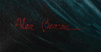 OKÄND KONSTNÄR, olja på duk, signerad Alan Benson, 1900-tal.