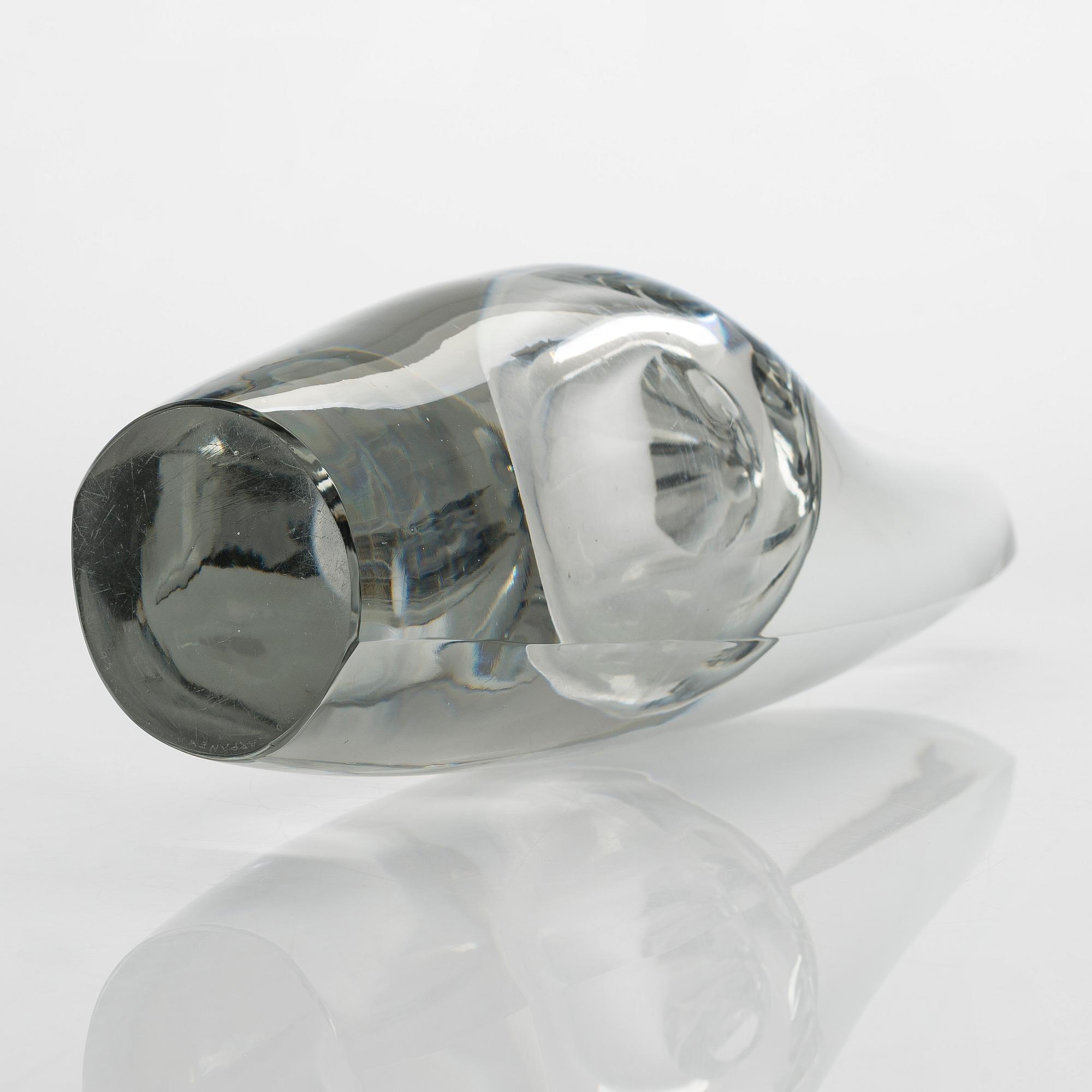 Timo Sarpaneva, an 'Orchid' glass sculpture, signed Timo Sarpaneva Iittala -56.