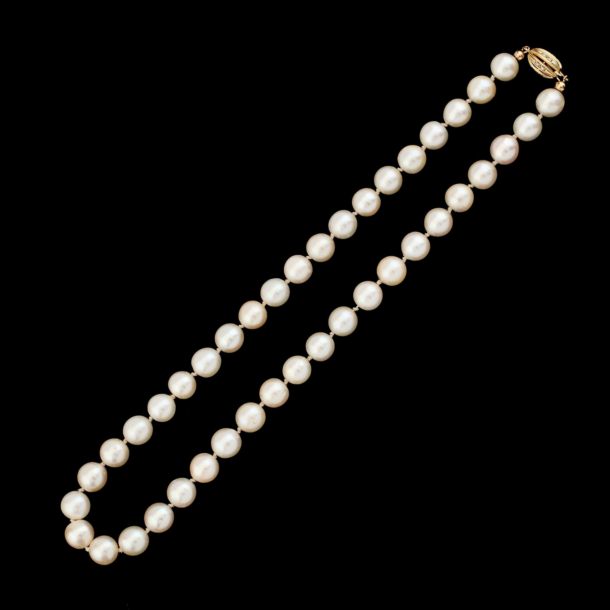 PÄRLCOLLIER, odlade pärlor.