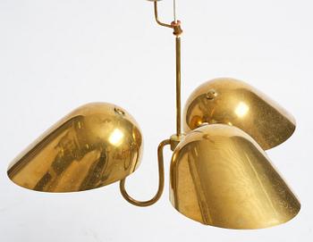 Carl-Axel Acking, taklampa, modell "958", Bröderna Malmströms Metallvarufabrik, Malmö, 1940-tal.