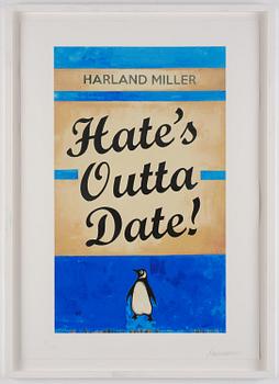 Harland Miller, "Hate's Outta Date (Blue)".