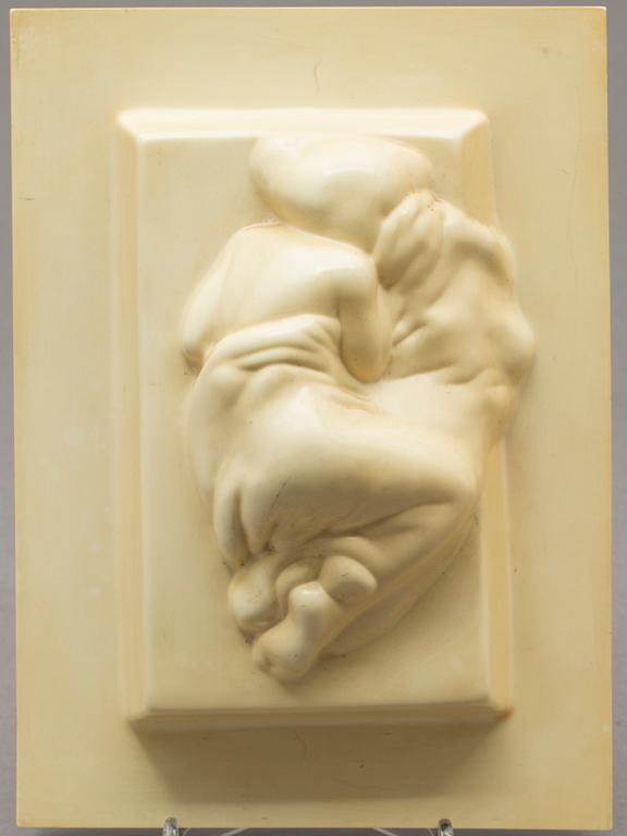 BARBRO BÄCKSTRÖM, relief, plast, etikettmärkt 485/1000.