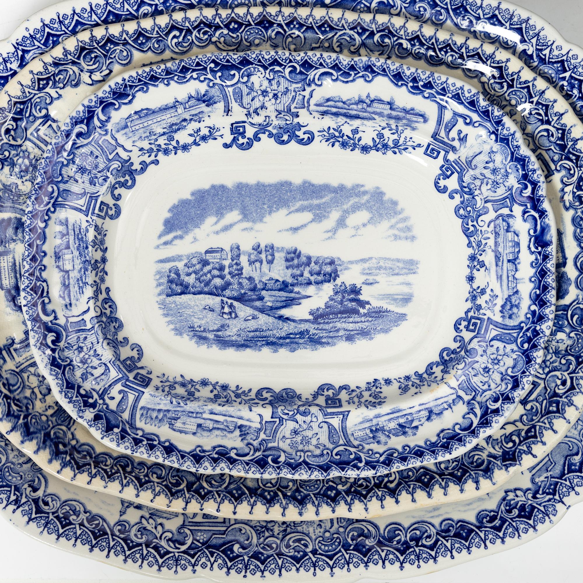 Matservis, 87 delar, flintgods, "Svenska slott", Rörstrand.