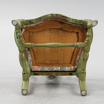 A Rococo armchair, second half of the 20th century.