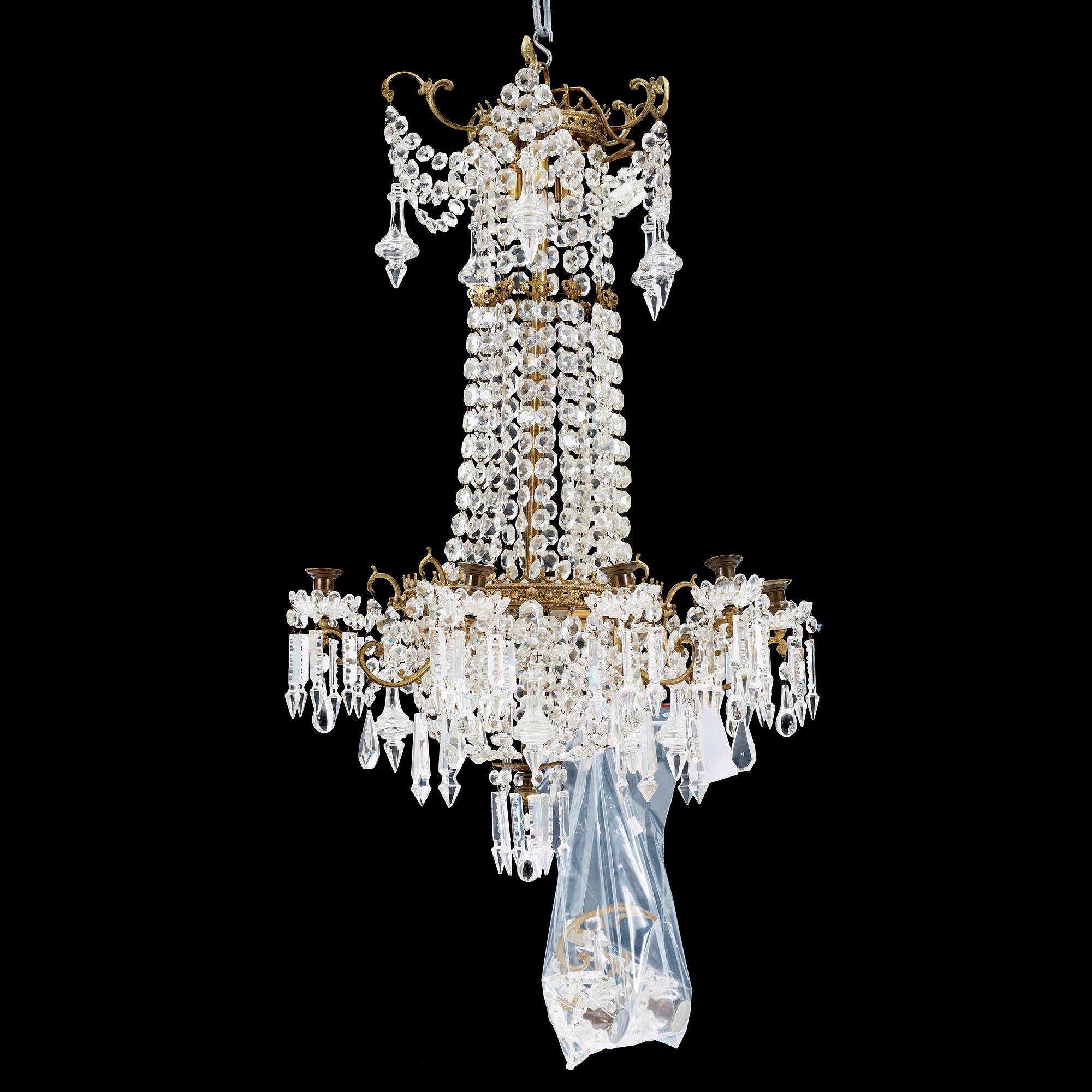LJUSKRONA, oscariansk, 1800-talets slut. Höjd ca 90cm.