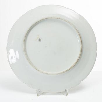 A group of three armorial dinner plates, presumably France, late 19th century.