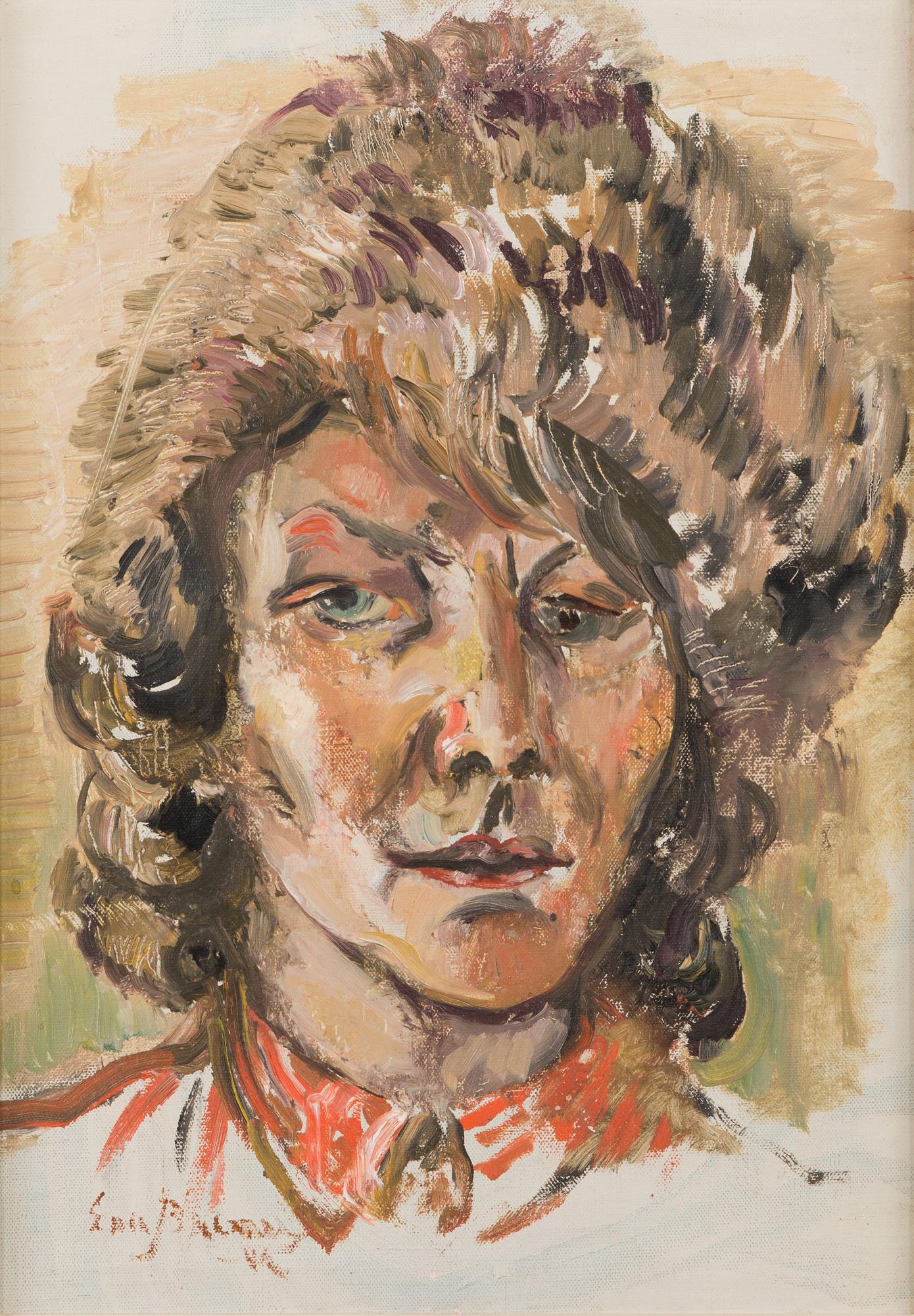 EVA BREMER-MYNTTI, oil on canvas laid on panel, signed and unclearly dated.