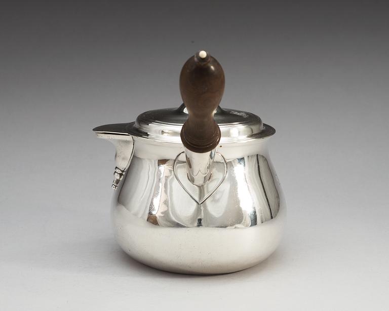 An English 18th century silver brandy-pan, probably of William Burch, London 1794.