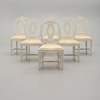 STOLAR, 6 st, gustaviansk stil, 1900-talets andra hälft.