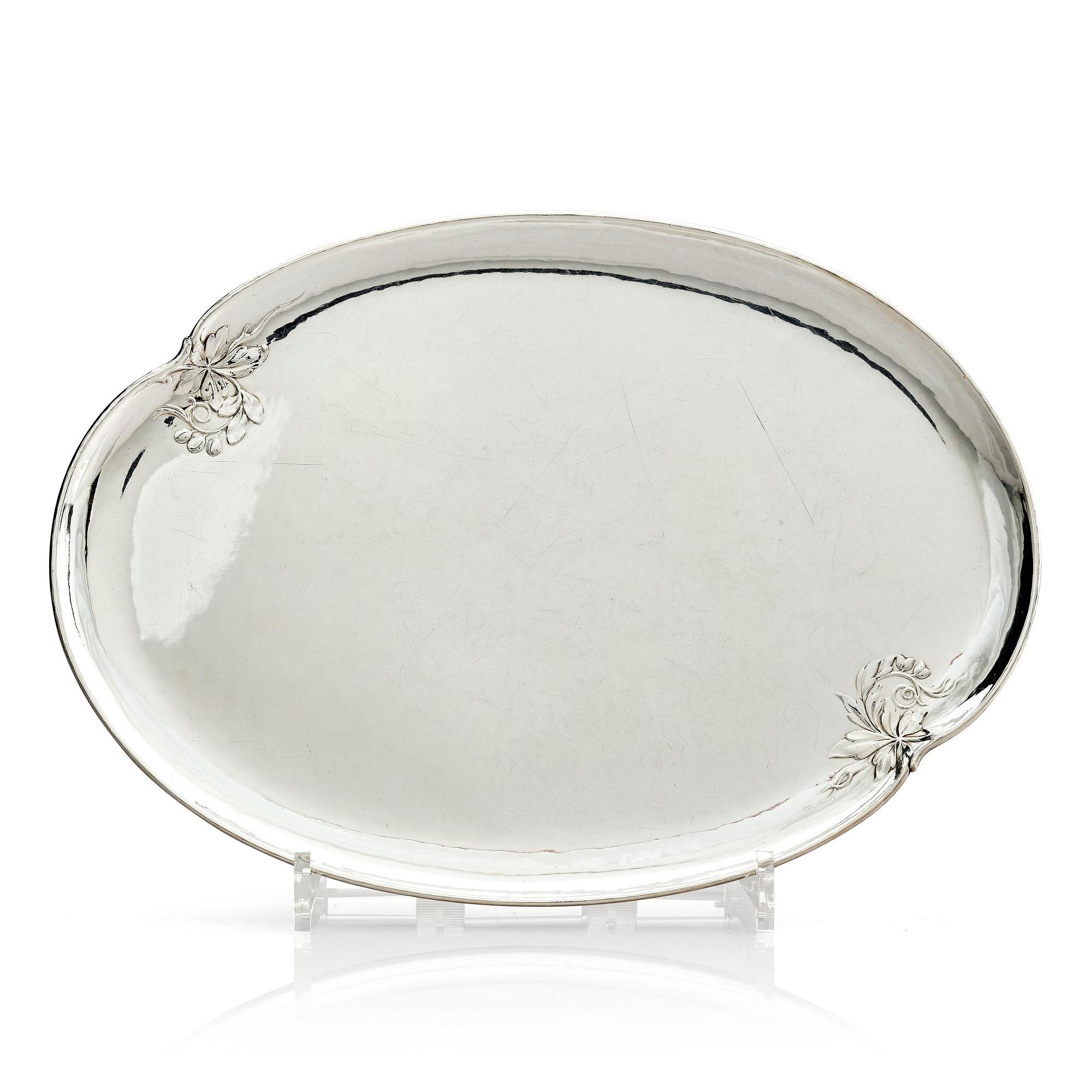 W.A. Bolin, a silver plate/tray, Stockholm, Sweden 1920.