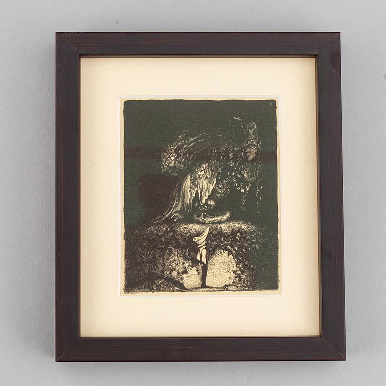 John Bauer, lithopgraph, from "Troll", 1915. Signed B in the print.