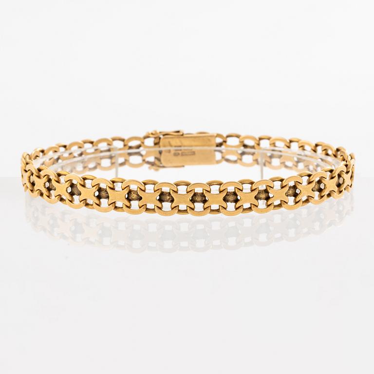 Bracelet. 18K gold, x-link.