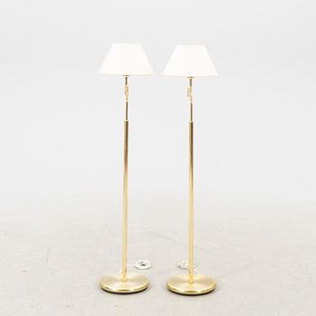 Floor lamps 1 pair, Belysia AB Sweden, later half of the 20th century.