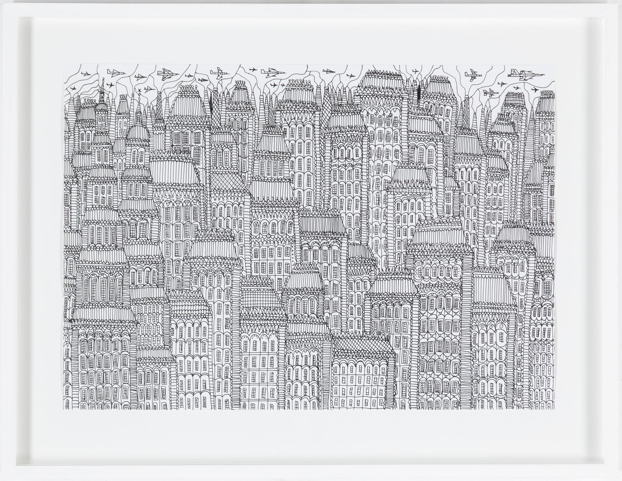ERIC ERICSSON,  ink on paper executed for Brasserie Godot.