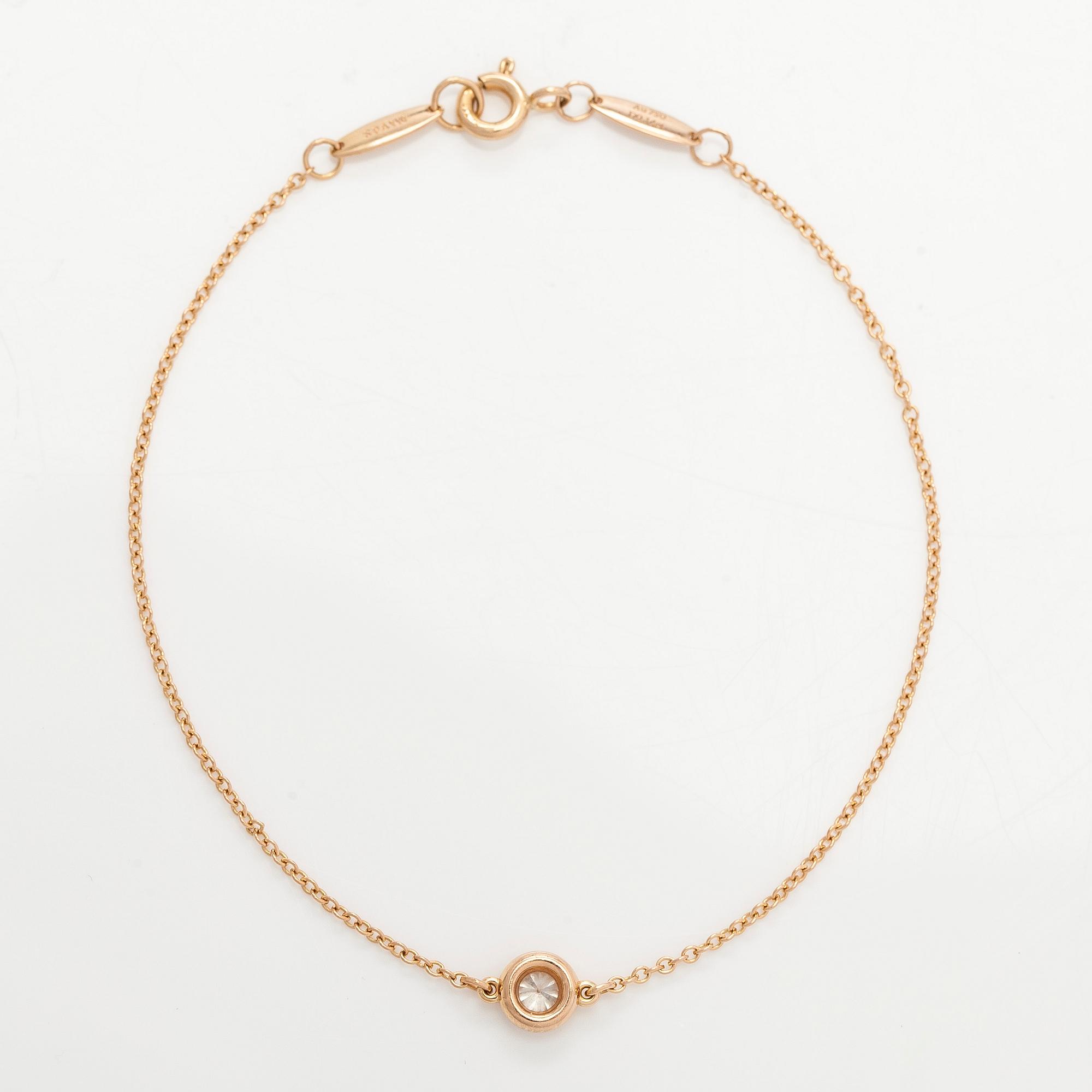 Tiffany & Co, Elsa Peretti, armband, "Diamonds by the Yard", 18K guld med en diamant.