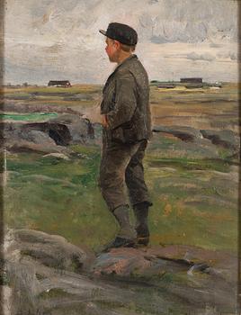 Berndt Lindholm, Gosse i landskap.