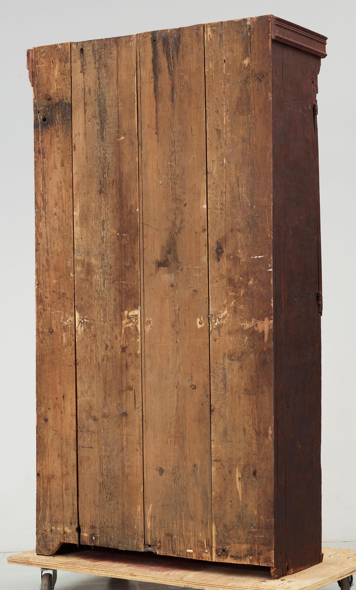 STÅNDSKÅP, allmoge, bär dat 1852.