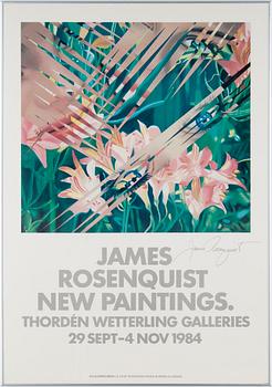 JAMES ROSENQUIST, utställningsaffisch, "New Paintings", signerad.