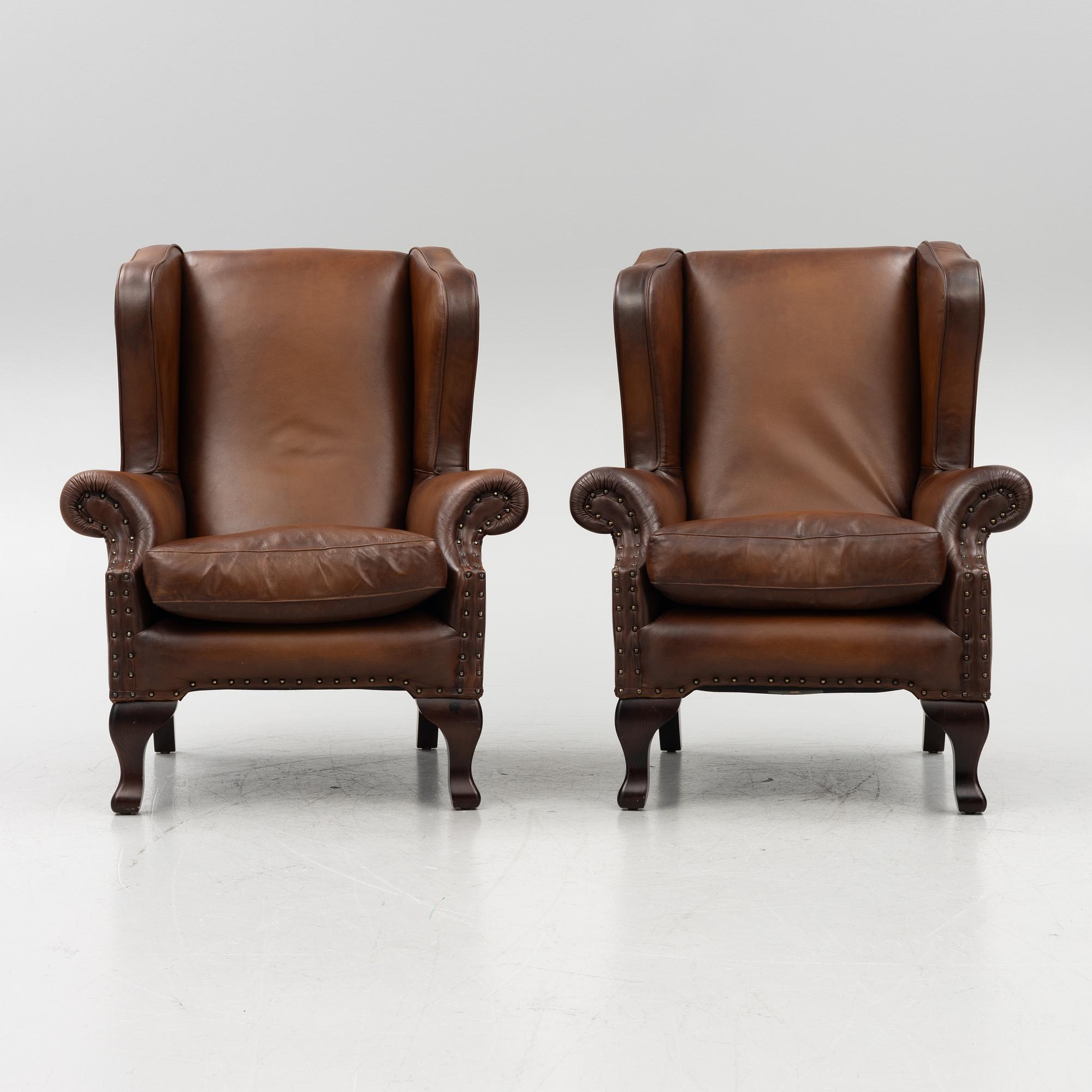 Armchairs, a pair, English style, Brittfurn, 21st century.