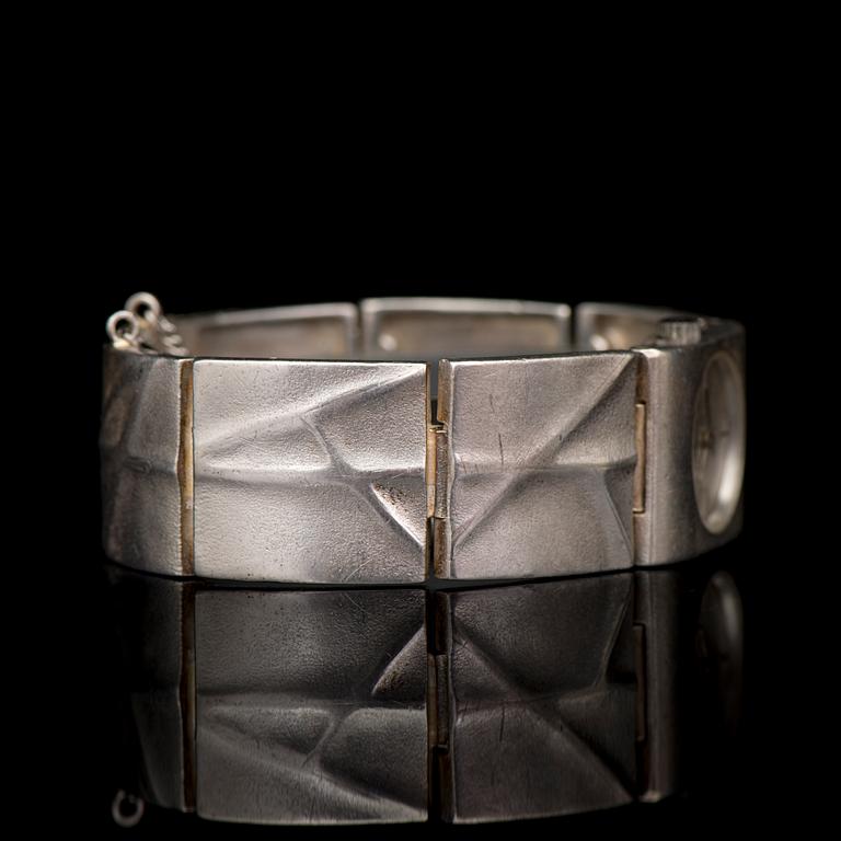 A BJÖRN WECKSTRÖM WRISTWATCH, "Istral", silver. Lapponia 1981.