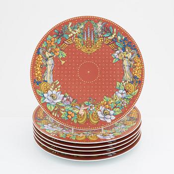 Versace, plates, 6 pcs, porcelain, Rosenthal.