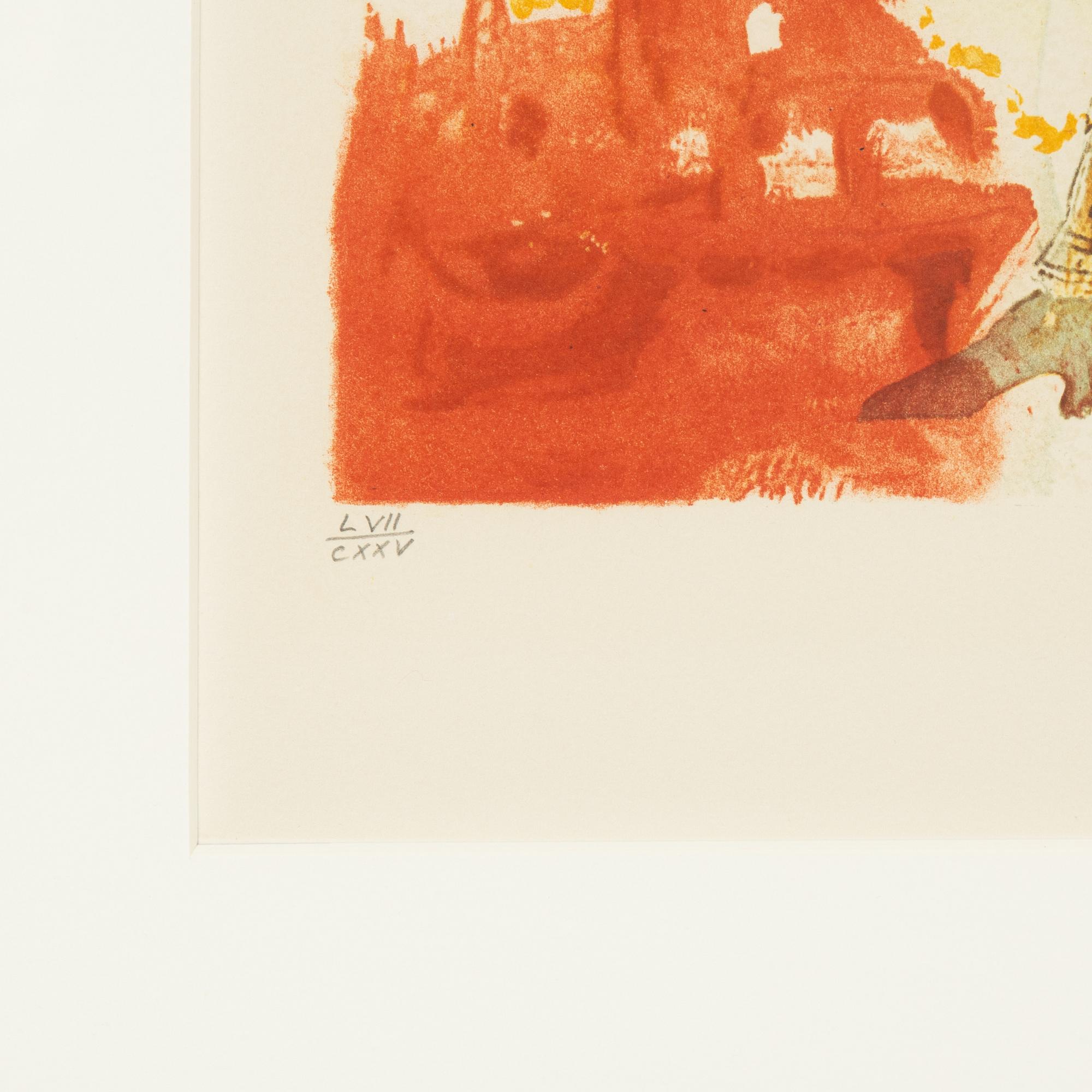 Salvador Dalí, lithograph in colours, 1970, signed LVII/CXXV.