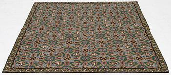 A cross-stitch embroidery bed cover, Scania c.. 188 x 160 cm, Scania, around 1900.
