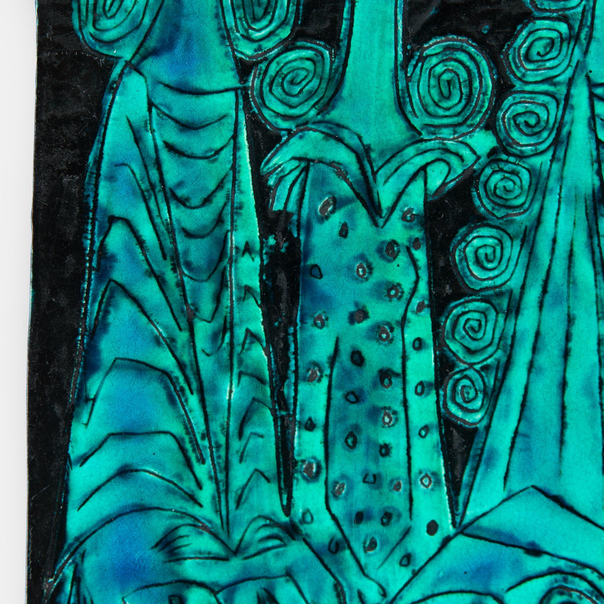 Birger Kaipiainen, väggrelief, stengods signerad Kaipiainen.