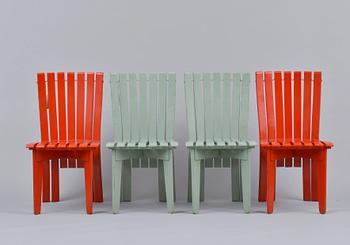 Alvar Aalto, A FIVE PIECE GARDEN FURNITURE SET.