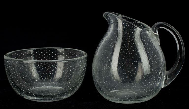 GRÄDDSNÄCKA och SOCKERSKÅL, glas, Gunnel Nyman, Notsjö.