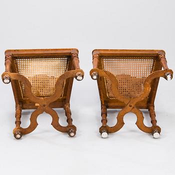 Six late 19th century neo-baroque chairs.