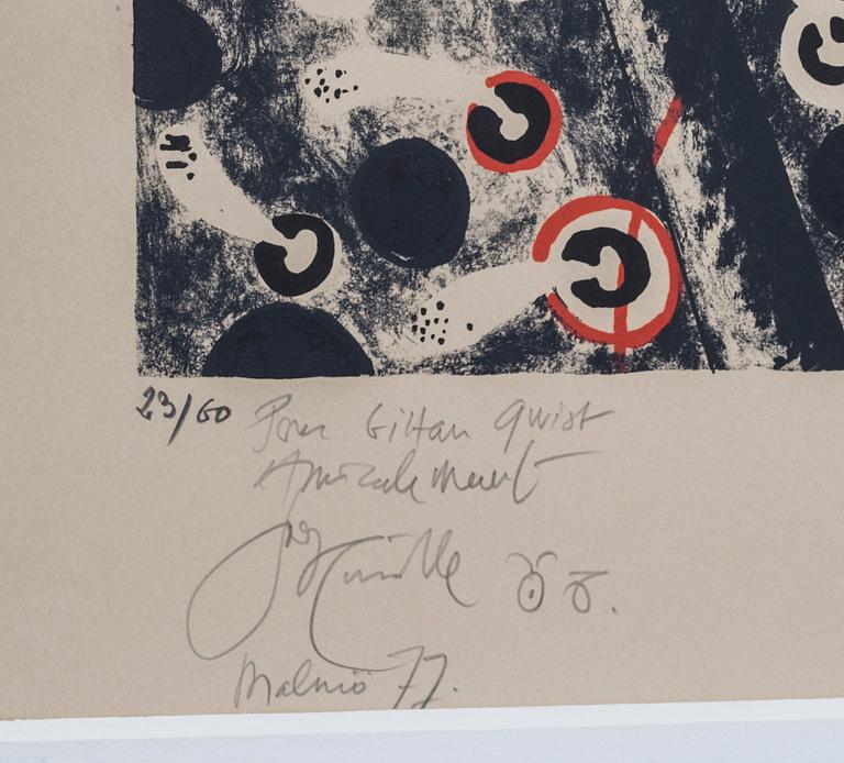 GUY ROUSSILLE, färglitografi, signerad med dedikation 23/60 samt daterad -75.