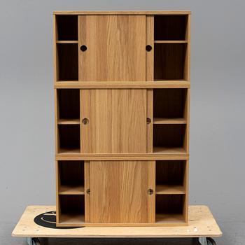 NILS STRINNING, 3 oak 'String' cabinets.