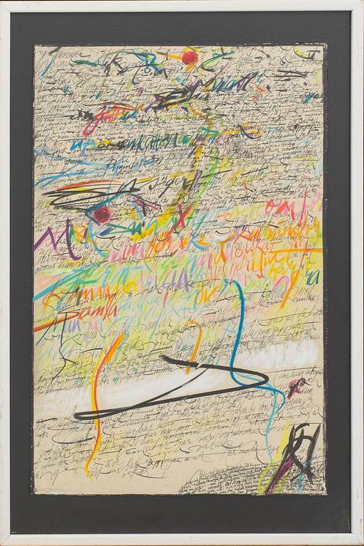 IAN HELLSTRÖM, 2 mixed media paintings, signed.