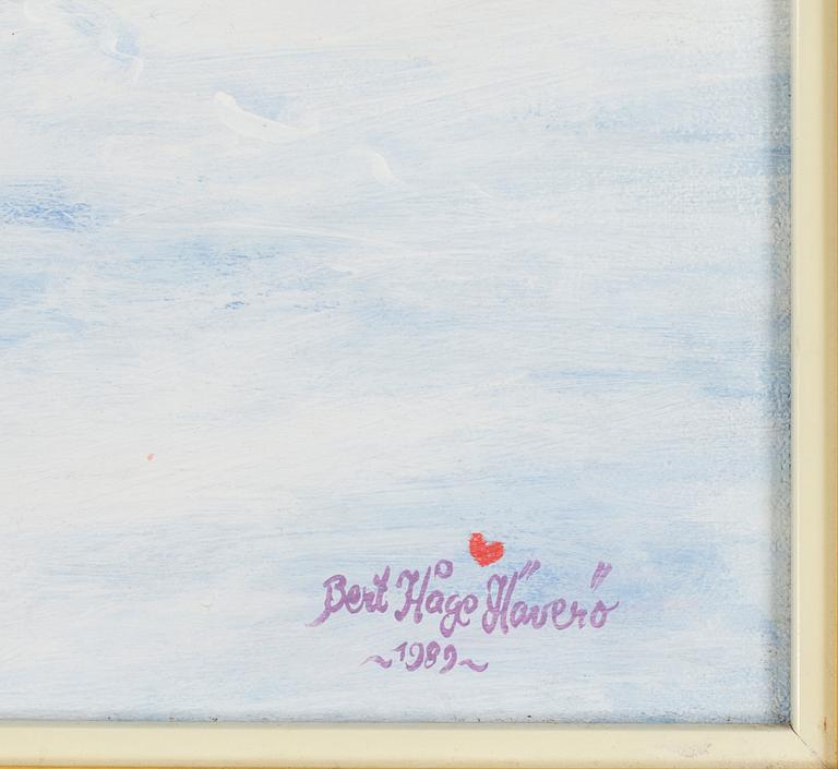 BERT  HÅGE HÄVERÖ, olja på duk, signerad samt daterad 1989.
