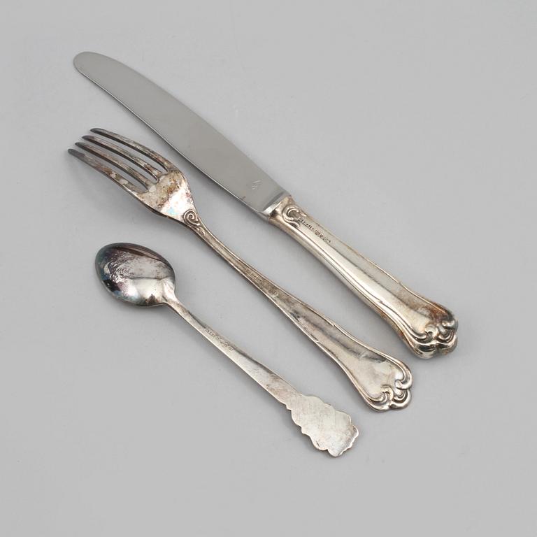 BESTICK, 18 st, silver, Mema, Lidköping, 1900-talets tredje kvartal, vikt 128 gram.
