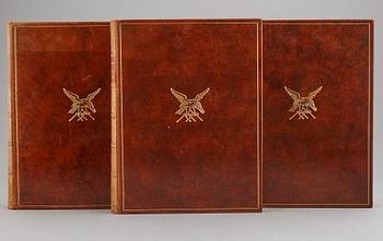 A set of three books about Swedish birds by von Wright. 1927.