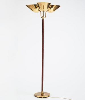 Carl-Axel Acking, a rare model "2645" floor lamp, Bröderna Malmströms metallvarufabrik, Sweden 1940s-50s.