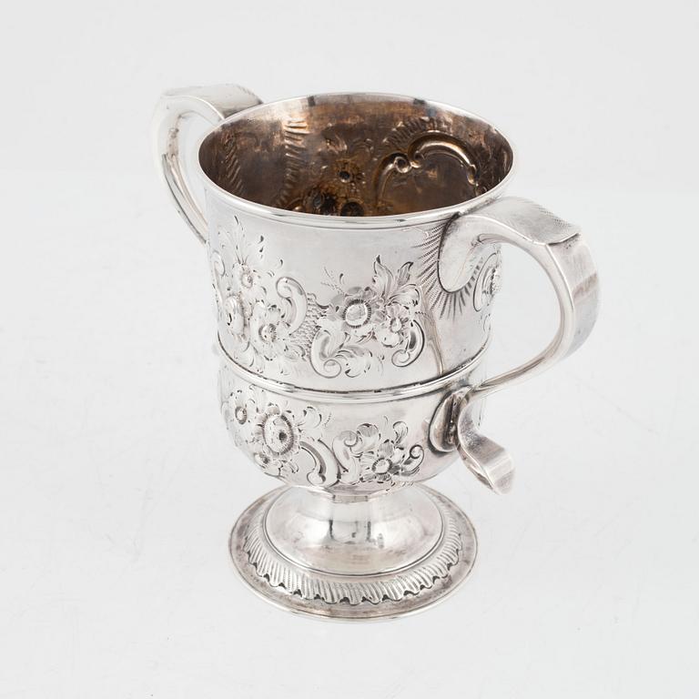 John Langlands I & John Robertson I, bägare, silver, Newcastle, England 1785.