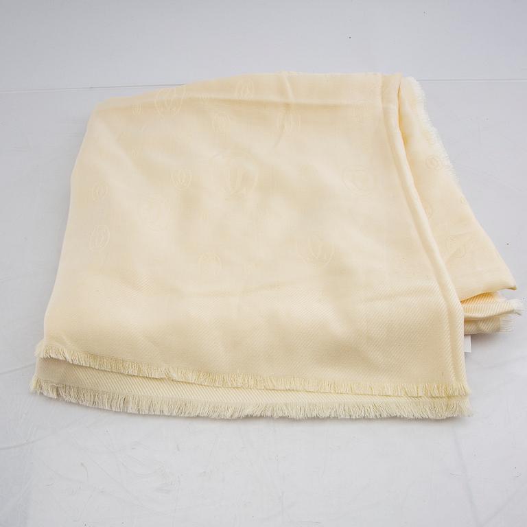 Cartier, a wool/silk scarf.