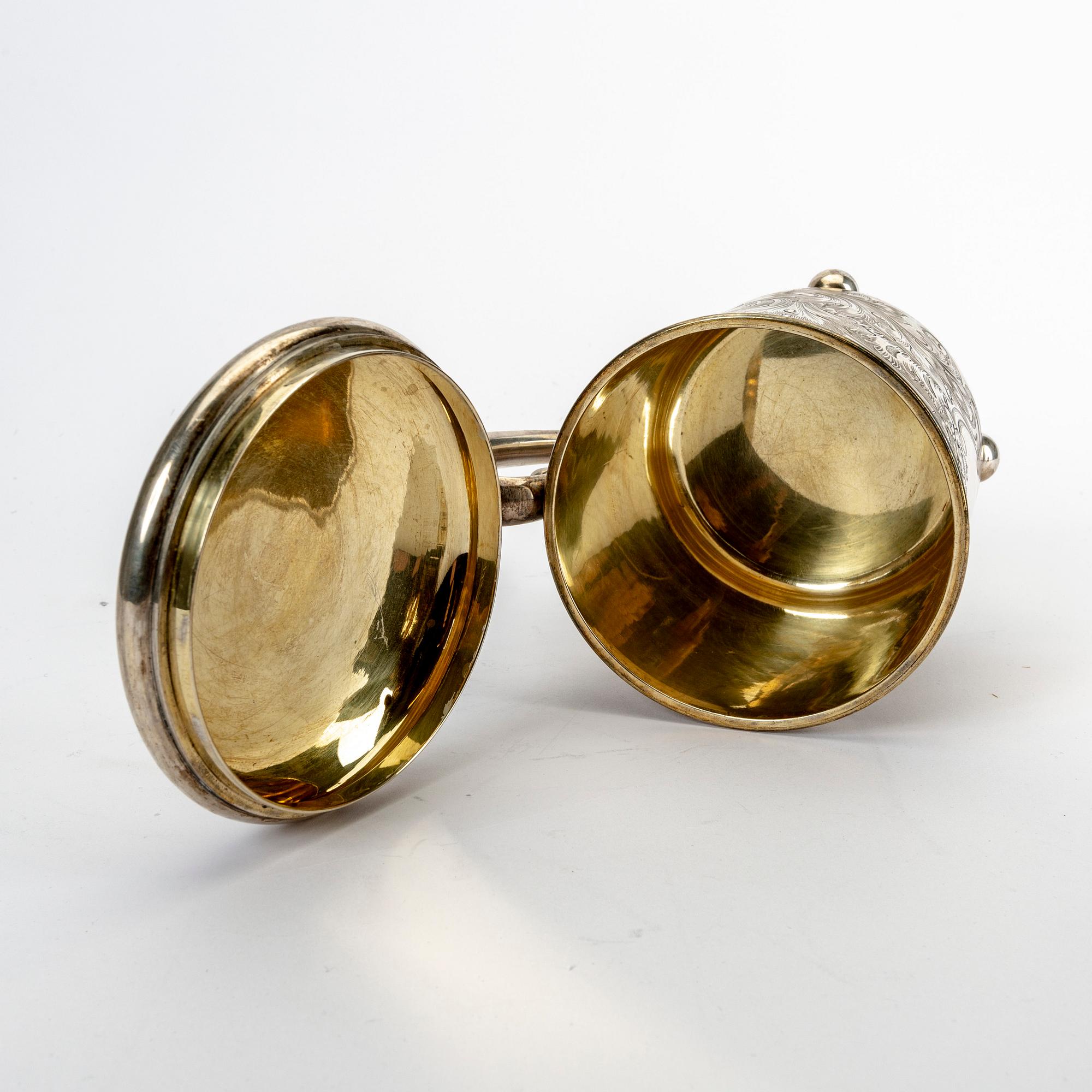 Stop barockstil silver St Petersburg oidentifierade stämplar sent 1800-tal.