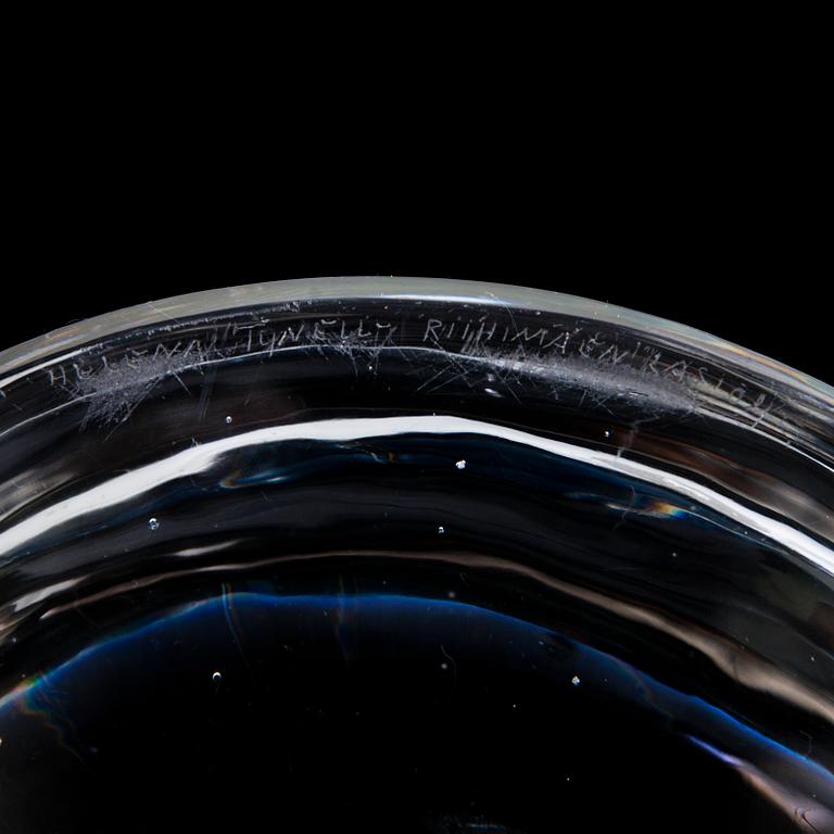 HELENA TYNELL, skulptur, "Waterfront stones", signerad signerad Helena Tynell, Riihimäen Lasi Oy.