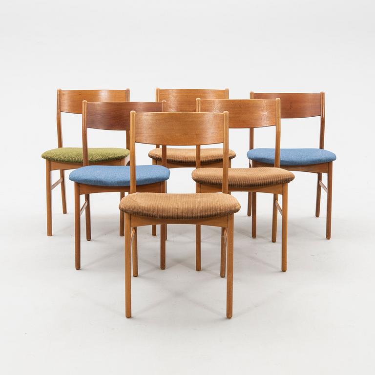 Stolar 6 st snarlika Farstrup Danmark 1960-tal.